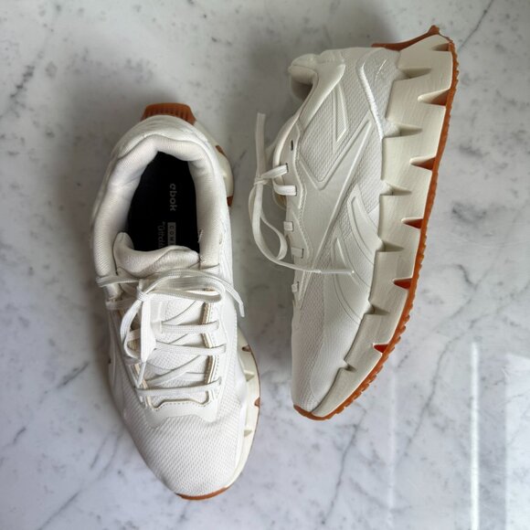 SOLD Reebok Women's Zig Dynamica 4 Running Sneaker Chalk White - Size 6 - Picture 2 of 9